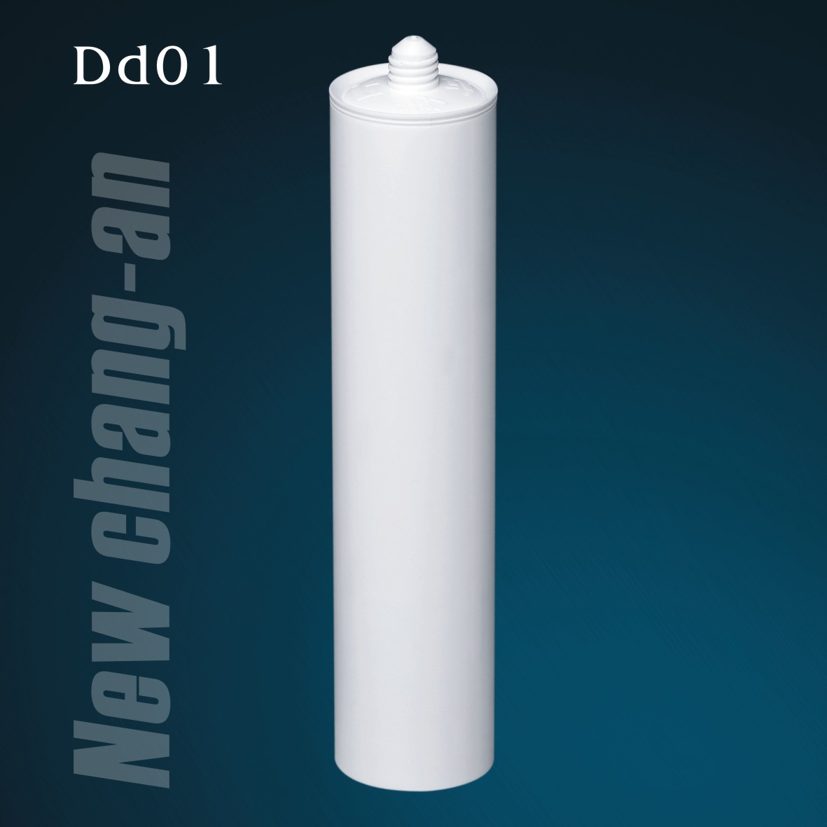 Cartucho de plástico HDPE vacío de 300 ml para sellante de silicona Dd01