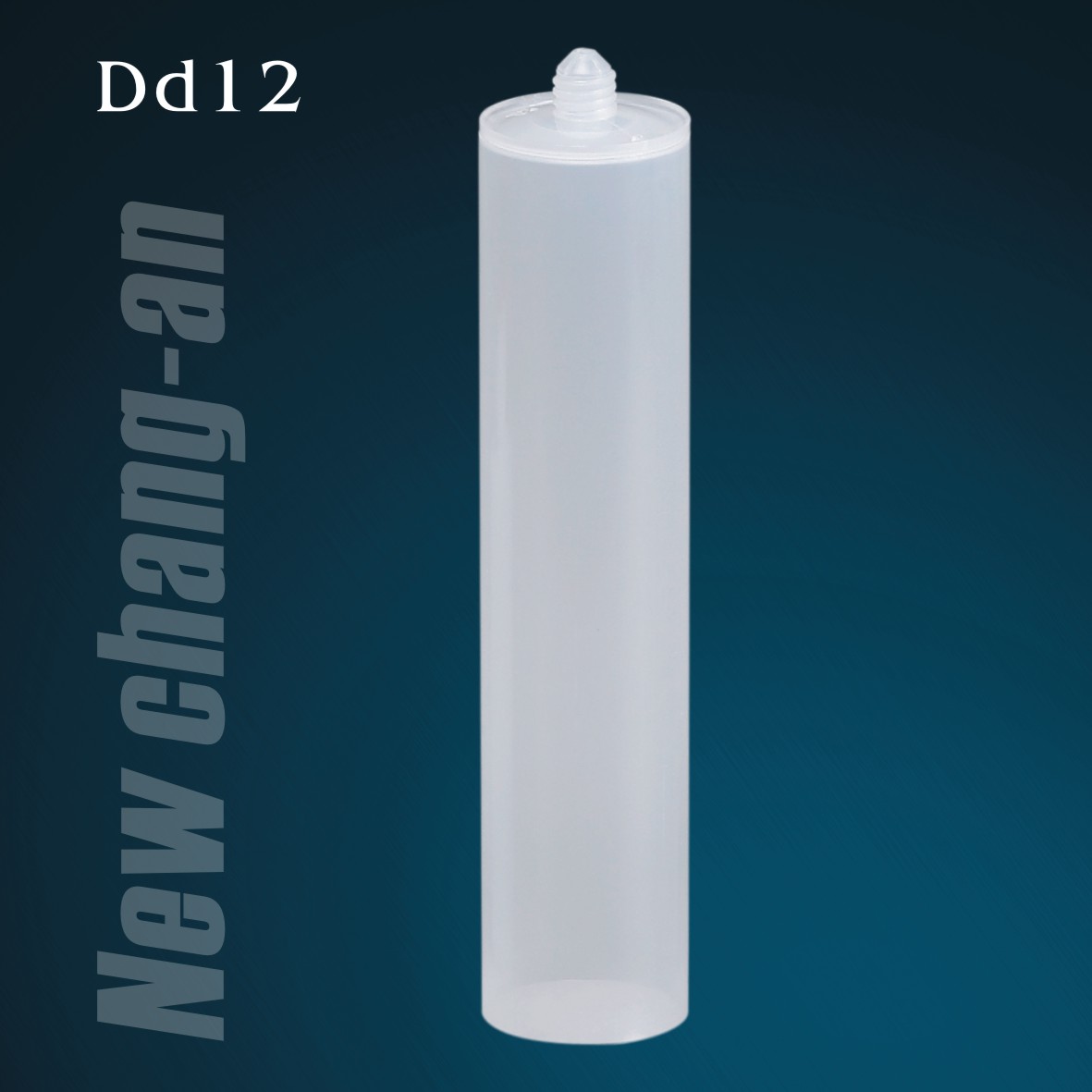 Cartucho de plástico transparente HDPE de 300 ml para sellador de silicona
