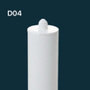 Cartucho de plástico HDPE vacío de 300 ml para envasado de sellador de silicona para calafateo de ventanas y puertas