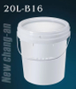 Bucket de plástico B16-NR de 5 galones PP para pintura básica de agua que contiene