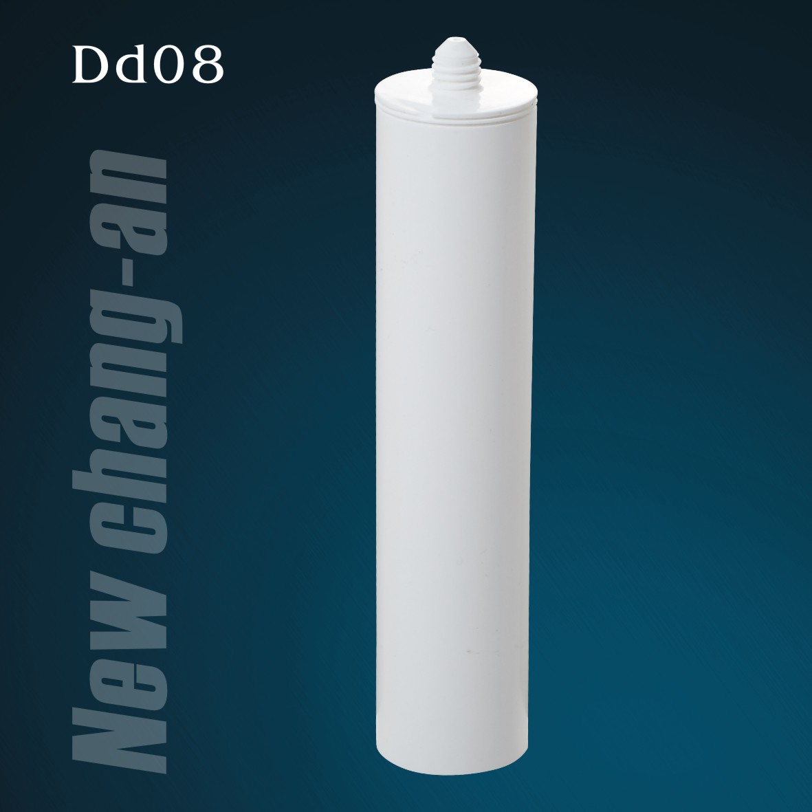 Cartucho de plástico blanco HDPE de 300 ml para sellador de silicona