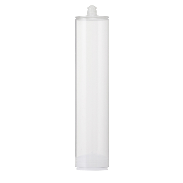 Cartucho de plástico sellador de un solo componente transparente de 300 ml para sellador de silicona para la construcción