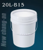 20L PP Bucket de plástico B15-NR para pintura básica de agua que contiene