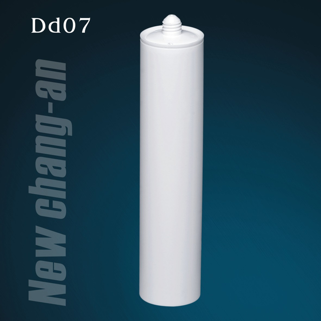 Cartucho de plástico HDPE blanco vacío de 300 ml para sellador de silicona