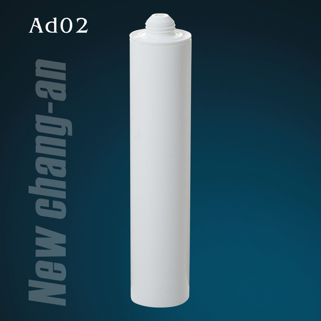 Cartucho de plástico blanco vacío de 350 ml para sellador de silicona 