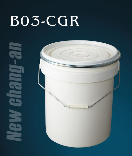 Cerina de plástico de 5 galones B03-CGR con tapa y mango para adhesivos de construcción