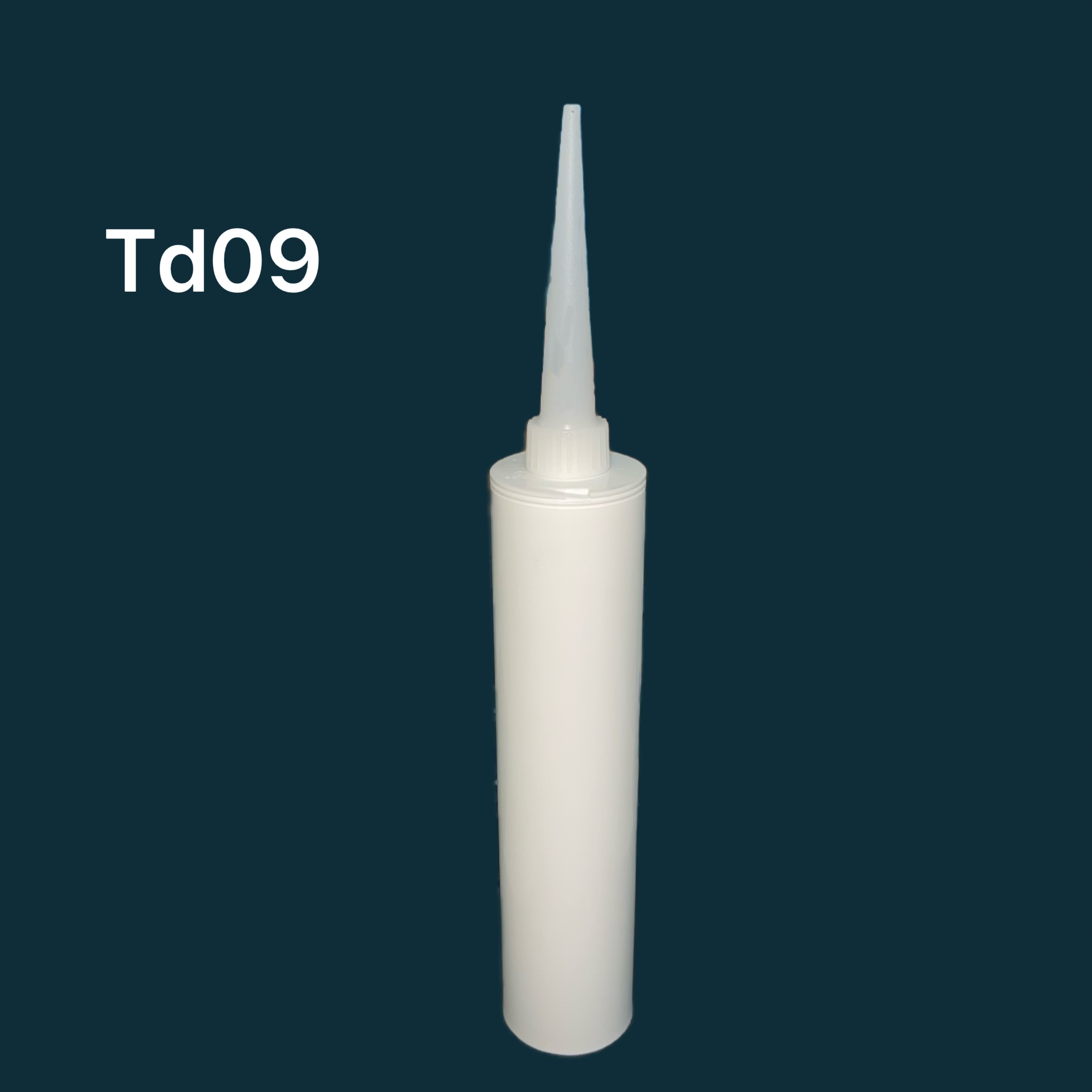 Cartucho de plástico HDPE blanco vacío Uso industrial para envases de sellador de silicona