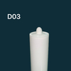 Cartucho de plástico HDPE de 300 ml de pegamento de vidrio blanco para sellador de silicona para la construcción