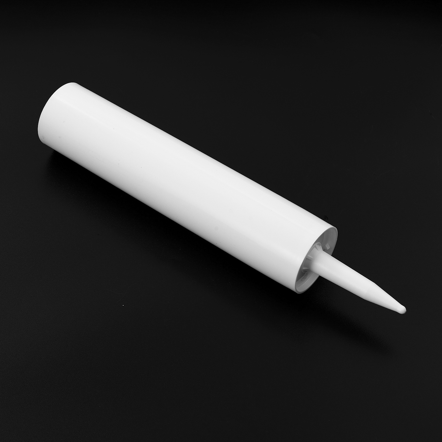 Cartucho de plástico de empaquetado de vidrio industrial de HDPE blanco de 300 ml con boquilla para sellador de silicona para la industria de la construcción