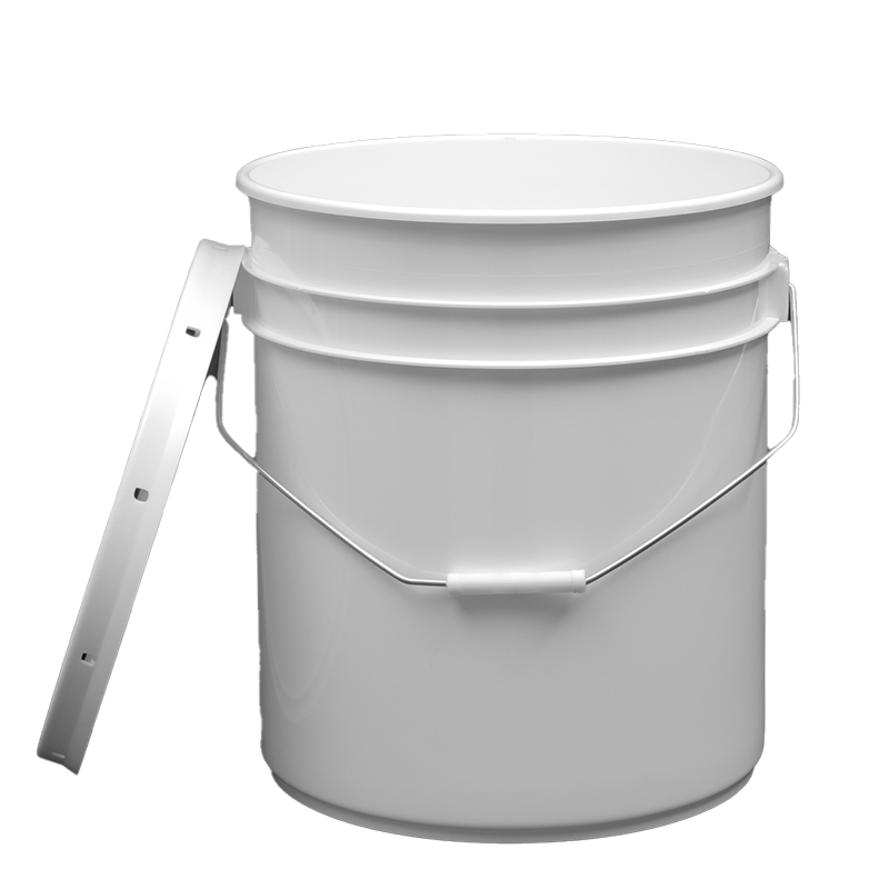 Balde de plástico para embalaje adhesivo de vidrio PE de grado industrial de gran capacidad de 20L para sellador de silicona/MS/PU para construcción