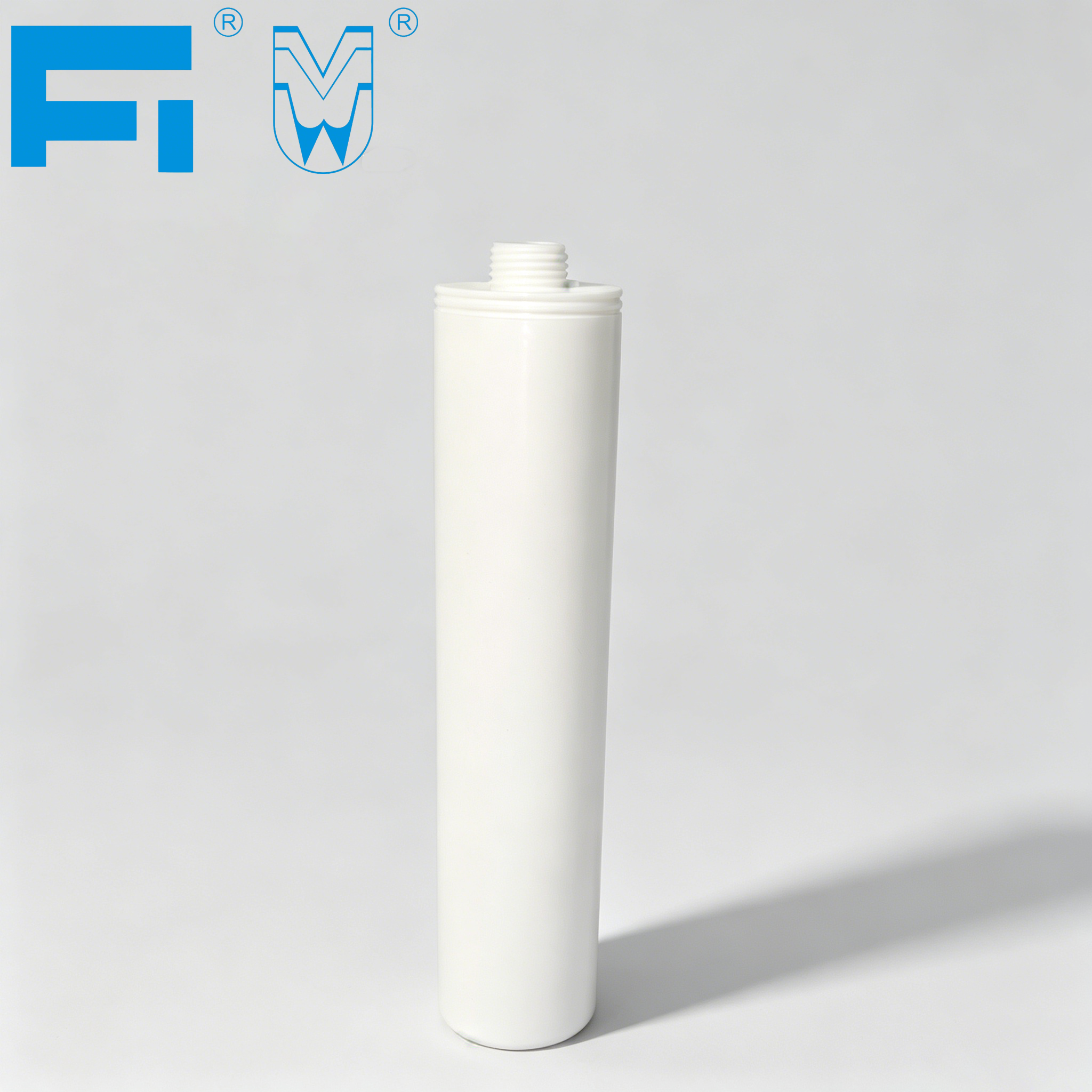 Cartucho de plástico de embalaje adhesivo vacío de 290ml de grado industrial para calafateo sellador MS para construcción