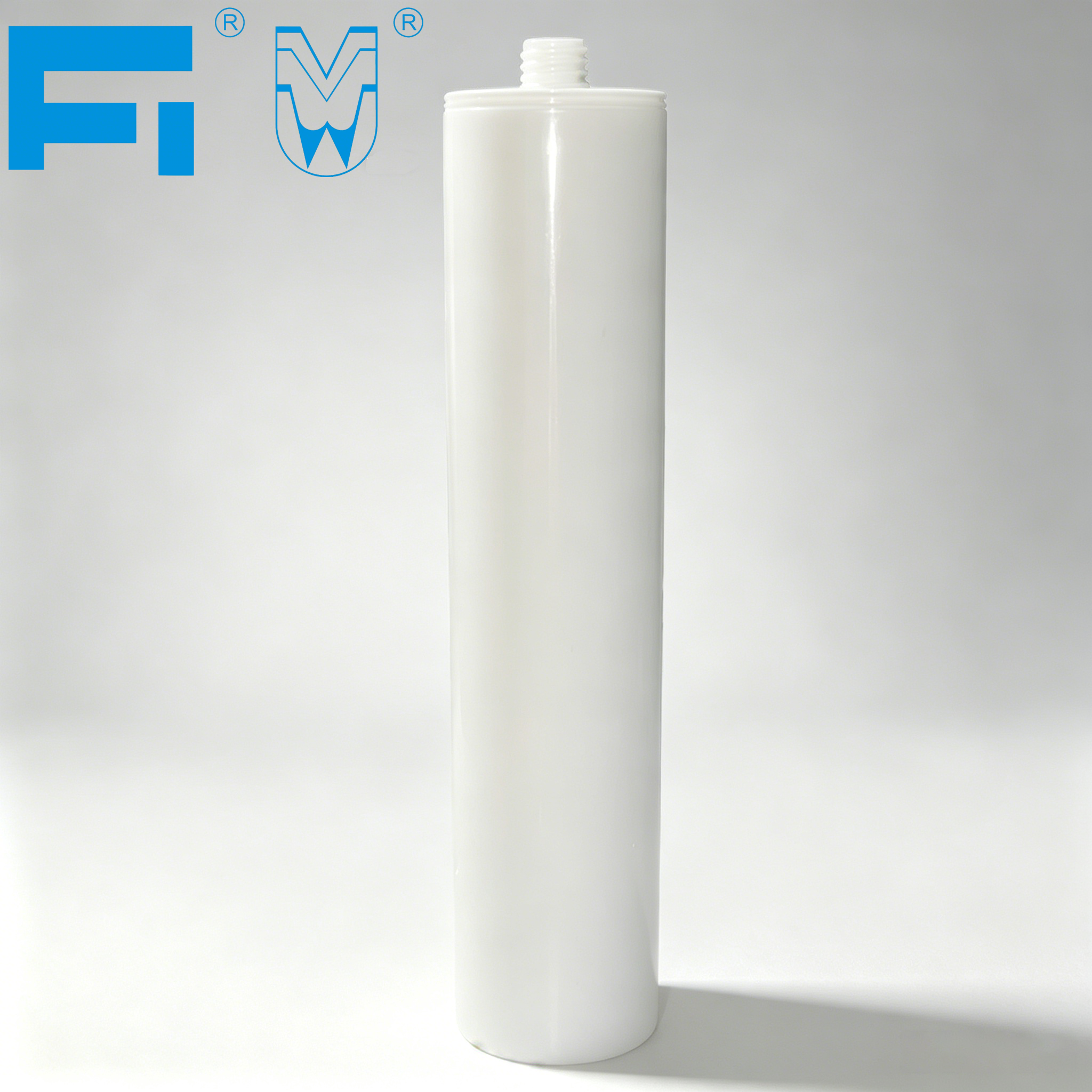 Cartucho de plástico para embalaje de adhesivo de vidrio HDPE de 300ml de uso múltiple para calafateo sellador de silicona para la industria