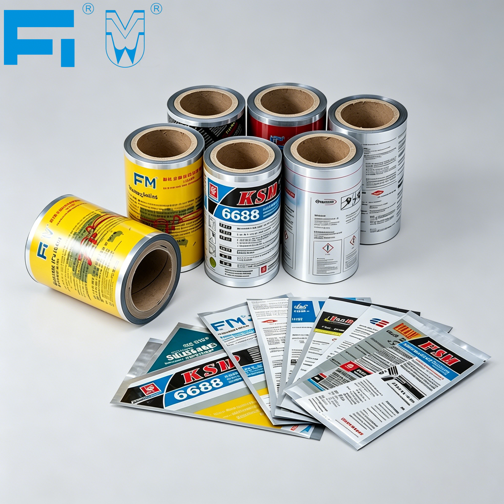 Uso industrial, embalaje suave de 70um, lámina de salchicha de aluminio resistente a productos químicos para sellador de silicona y embalaje adhesivo
